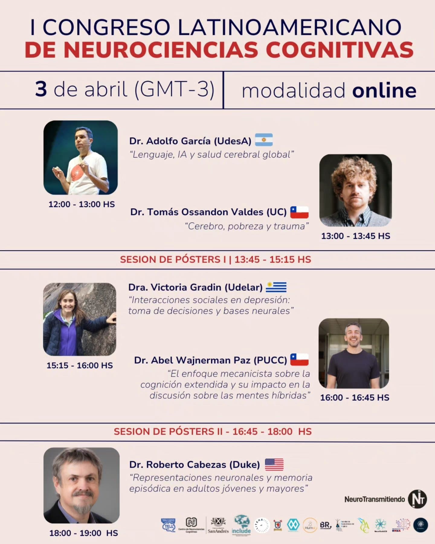 🧠 Tenemos el programa oficial del 1er Congreso de LATAM en Neurociencias Cognitivas
