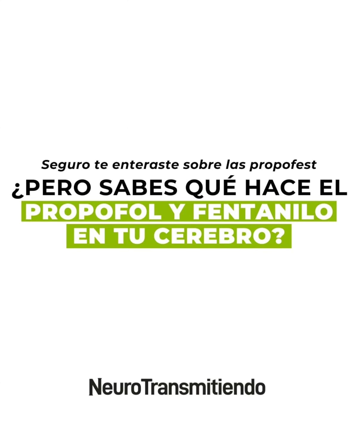 Todos escuchamos la trágica noticia de las propofest y queremos darle nuestras condolencias a la familia.